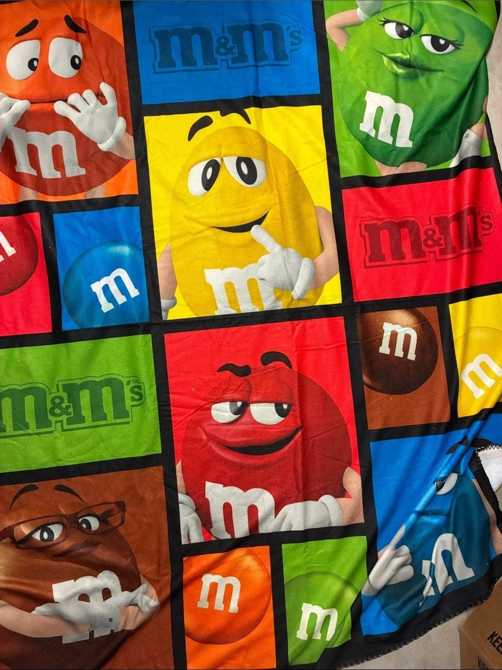 M&M's Character Print Blanket Multicolor
